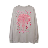 Men Long Sleeve Shirt Personalized Printed Sweater Men's and Women's Ins Loose Long Sleeve T-shirt Couple
