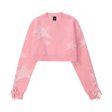 Women Sweater Short Sweater Women's Autumn Long Sleeve round Neck Sweater