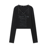 Women Long Sleeve T-shirt Short-Sleeved T-shirt Women's Autumn Printed Top