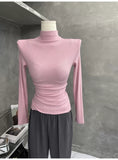 Women Long Sleeve Shirt Spring and Autumn Slim Fit Slimming