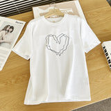 Women's T-Shirt Summer Loose Top T-shirt Short-Sleeved T-shirt