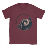 Vintage Pedro Raccoon T-Shirts for Men Crewneck Cotton