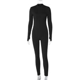 Women Jumpsuit Women's Clothing Spring Zipper Slim Fit Long Sleeve Jumpsuit Women