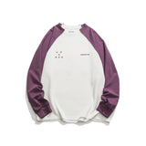 Unisex Sweatshirt Fall Contrast Color round Neck Sweatshirt