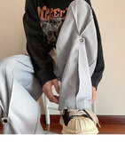 Men Sweatpants Overalls Men's Spring and Autumn Loose Wide Leg Draped Pants
