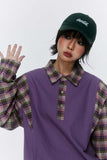 Unisex Jacket Autumn Affixed Cloth Embroidered Plaid Shirt Women's Clothing