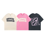 Men T Shirt Puff Print Short Sleeve T-shirt Men and Women Hip Hop Loose