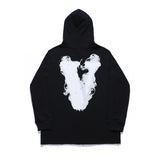 Palm Angle Hoodie Demon Smoke Angel Hooded Sweater Couple Big V Hat