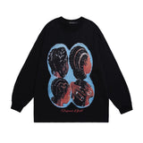 Men Long Sleeve Shirt Hiphop Printed Long Sleeve Bottoming T-shirt Men and Women Vibe Idle Style