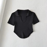 Women T-Shirt Polo Short-Sleeved T-shirt Women's Summer Top