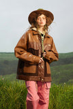 Unisex Jacket Autumn Three-Color Stitching Pu Coat Women's Clothing