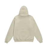 Men Fleece Lined Hoodie Autumn and Winter Embroidery Letter Hooded Sweater Men Oversize Loose Casual