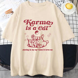 Karma Is A Cat 2024 Taylor Midnights Album Tshirt Short