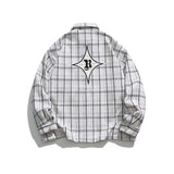 Unisex Jacket Fall Retro Plaid Pinker Women's Clothing