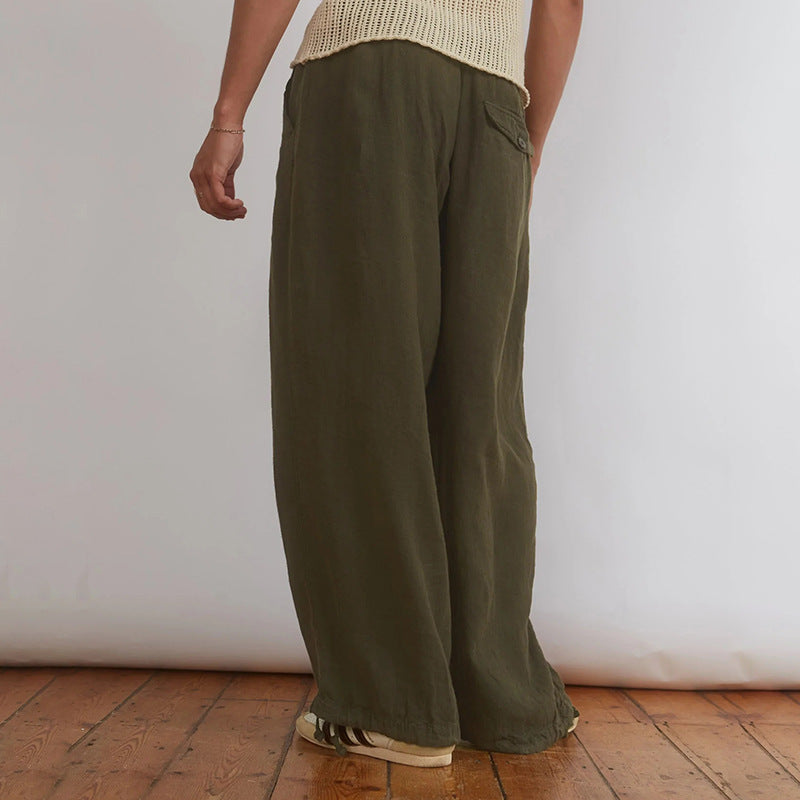 Men Pant Autumn Cotton Linen Men's Trousers Casual