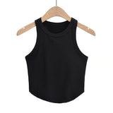 Women T-Shirt Summer round Neck Slim Thread Vest