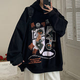 Men Hoodie Cartoon Hooded Sweatshirt Men Spring Autumn West Coast Fashion Brand Coat