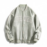 Varsity Jacket Vintage Baseball Uniform Men's and Women's Embroidered Couple Baggy Coat