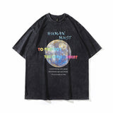 Men T Shirt Short-Sleeved T-shirt Men's Loose Retro Ins Street Couple