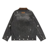 Men Denim Jacket Washed and Worn Denim Jacket Men's Loose Fall Jacket Jacket