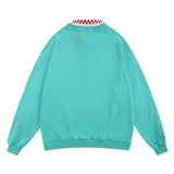 Men Hoodie Lapel Sweater Men's Spring and Autumn Print Casual Long Sleeve