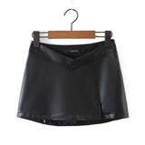 Women Skirt PU Leather Women's Fall Winter Skirt Anti-Skirt