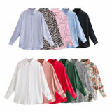 Women's T-Shirt Autumn Printed Draped Shirt for Women