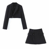 Women Skirt Ins Fashion Casual Suit Women's High Waist Pocket Skirt