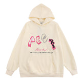 Men Hoodie Letter Printed Hoodie Loose Casual Long Sleeves Pullover Hoodie Men