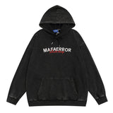 Men Hoodie Simple Embroidered Letter Hooded Sweater