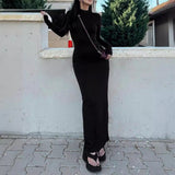 Women Dresses Spring Solid Color Slimming Tight Dress Women