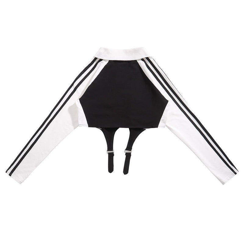 Women Hoodie Autumn Stitching Letters Printed Long-Sleeved Top