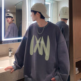 Men Hoodie Dark Gray round Neck Sweater for Boys