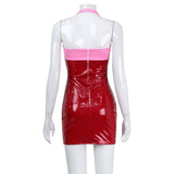 Women Desses Jumpsuit Color Matching Skinny Sheath