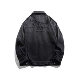 Unisex Sweatshirt Autumn Embroidery Denim Coat