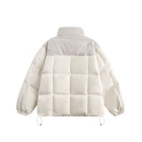 Unisex Jacket Winter Minimalist Stand Collar Stitching down Jacket