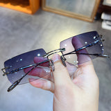 Chrome Hearts Sunglasses Versatile UV Protection Sunglasses Fashion Frameless