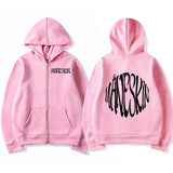 Italian Rock Band Maneskin Logo Zipper Hoodie Men's