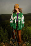 Unisex Jacket Fall Twill Stitching Baseball Uniform Women's Clothing