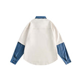 Unisex Jacket Fall Filler False Two-Piece Sweaters Women's Clothing