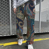 Men Pant Printed Loose Trousers Casual Trousers