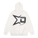 Men Hoodie Letter Personality Printed Hoodie Men's Vibe Loose Pullover Hoodie
