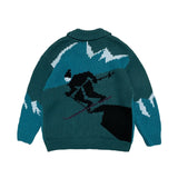 Kapital Sweater Vintage Autumn and Winter Japanese Style Niche Trend Knitting Ski Cardigan Jacket