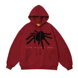 Men Hoodie Spider Web Printed Sweater Men's Loose Pullover Hoodie Autumn and Winter