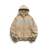 Unisex Sweatshirt Autumn Embroidery Zipper