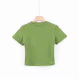 Women T-Shirt Women's T-shirt Summer round Neck Short Sleeves Short Top