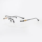 CHH Chrome Hearts Glasses Versatile Frameless Double Beam Ultra Light Toad Myopia Glasses Frame