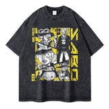 2024Roronoa Zoro T-shirts Vintage Washed Anime One Piece