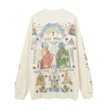 Men Long Sleeve Shirt Vintage Vintage Long Sleeve Bottoming T-shirt for Men and Women