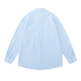 Men Long Sleeved T Shirt Spring and Autumn Yarn-Dyed Plaid Long Sleeve Shirt Men's Fashion Brand Bowknot Shirt